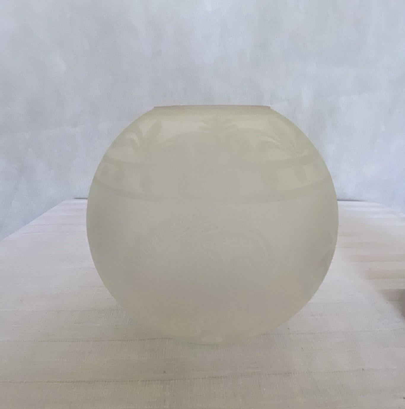 Danish Wicker Glass Table Lamp, Denmark, 1950s For Sale 6