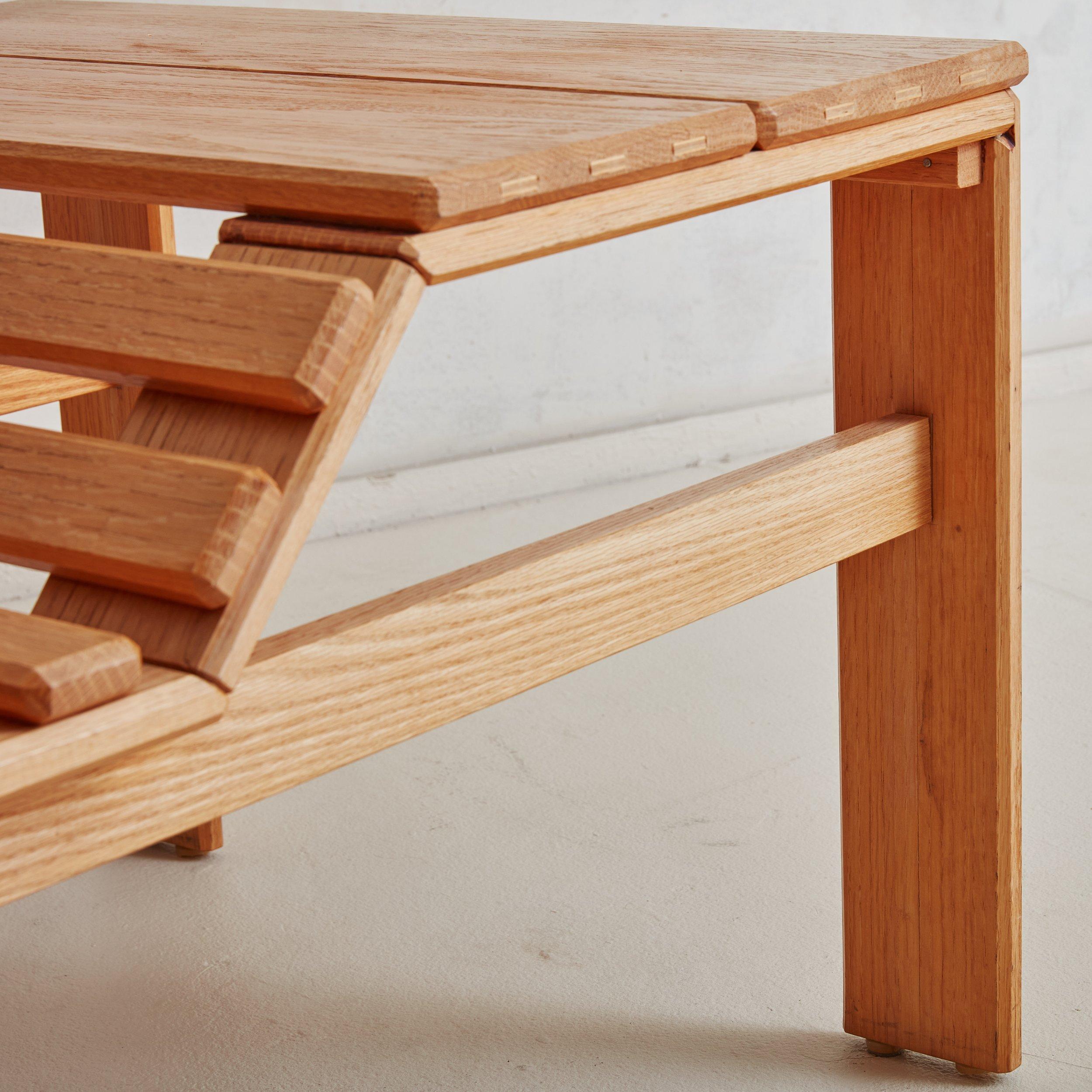 Danish Natural Wood Bench/Coffee Table, Mid 20th Century For Sale 5