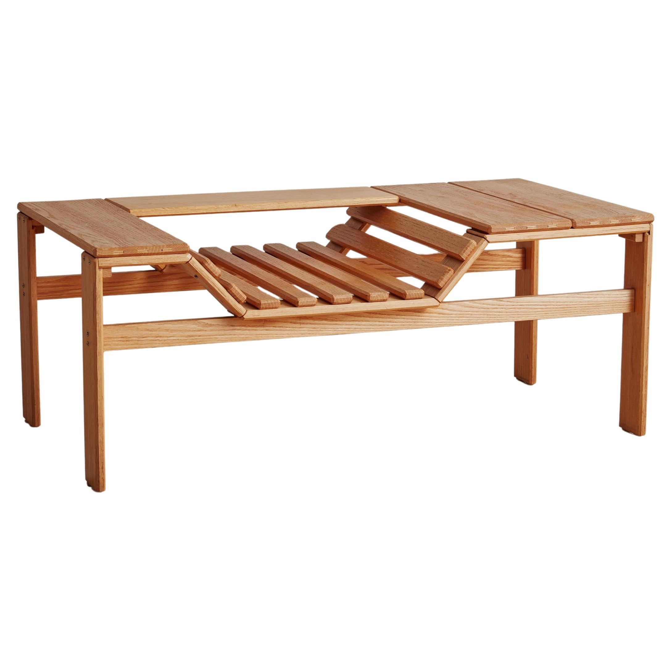 Danish Natural Wood Bench/Coffee Table, Mid 20th Century For Sale