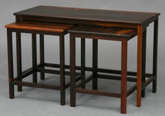 Danish nest of solid rosewood tables c1960