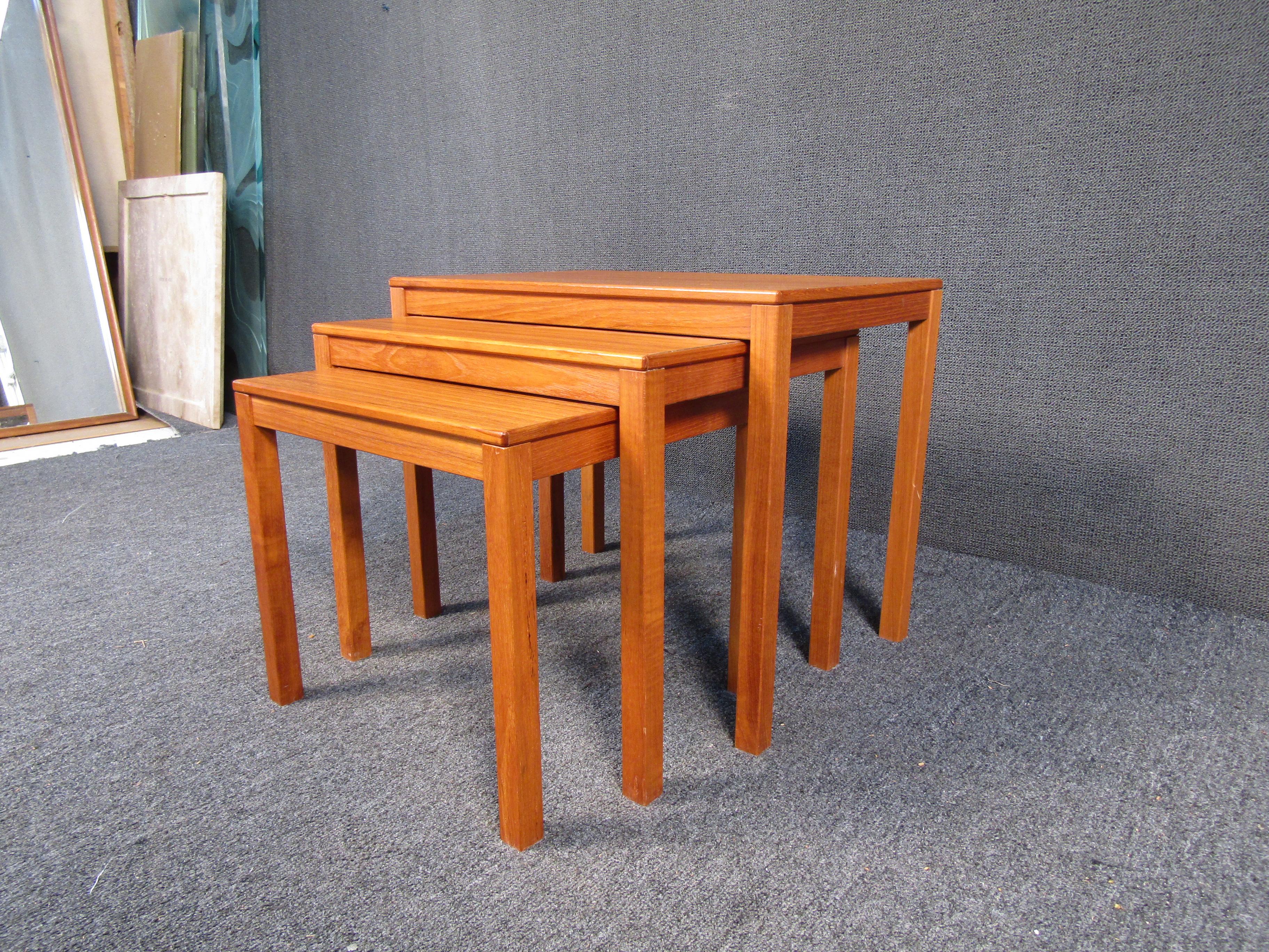 Danish Nesting Tables In Good Condition For Sale In Brooklyn, NY