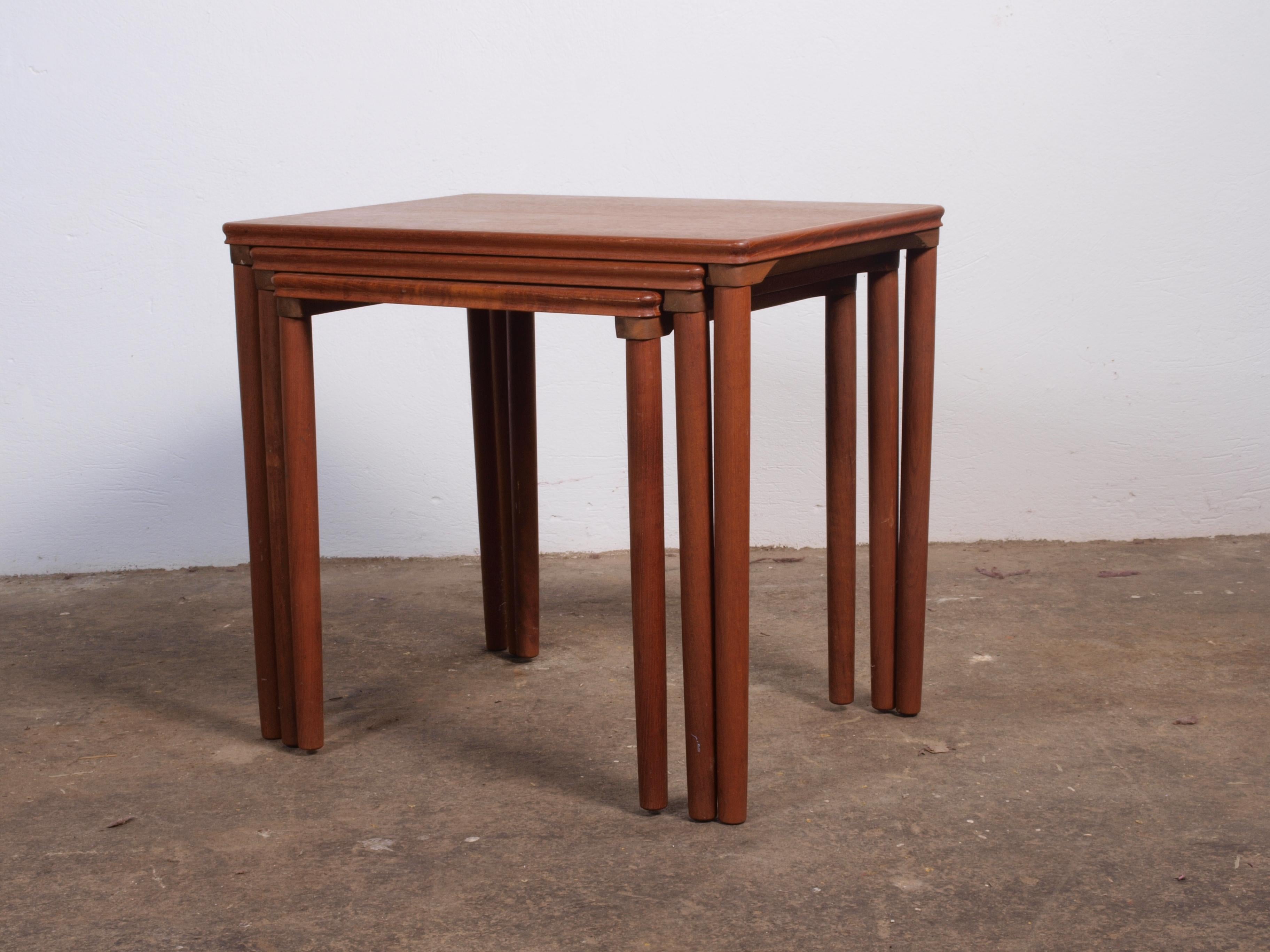 Danish Nesting Tables from E.W. Bach Denmark, 1960s In Good Condition In Store Heddinge, DK