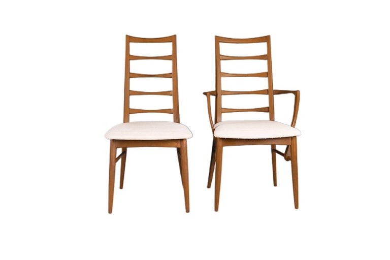 Upholstery Danish Niels Koefoed for Koefoeds Hornslet Lis Chairs For Sale