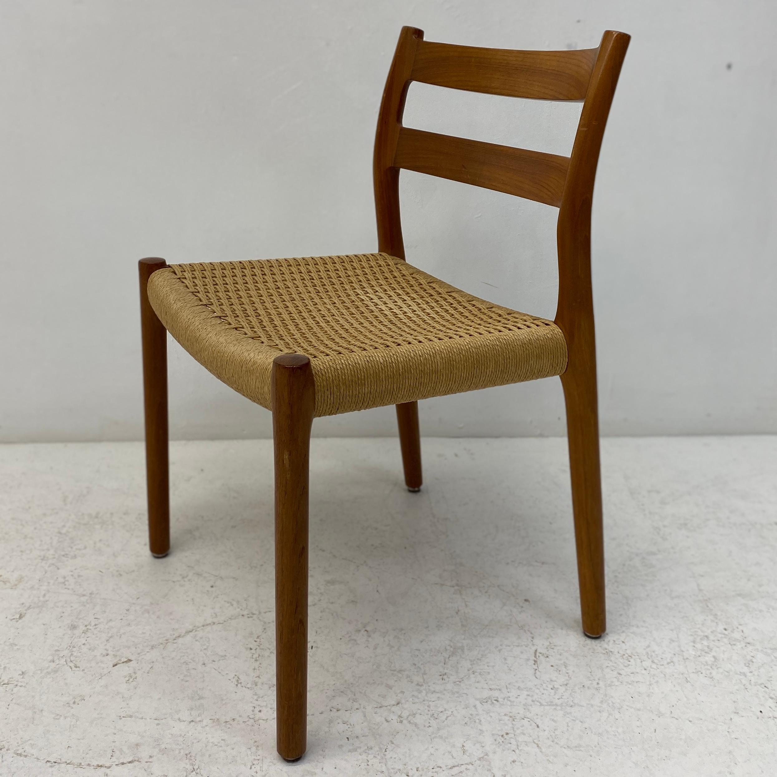 Late 20th Century Danish Niels Moller Dining Chairs Six