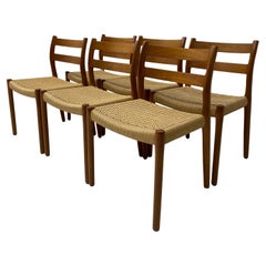 Danish Niels Moller Dining Chairs Six