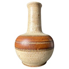 Danish Nielsen Buch Earthcolored Ceramic Vase, 1960s