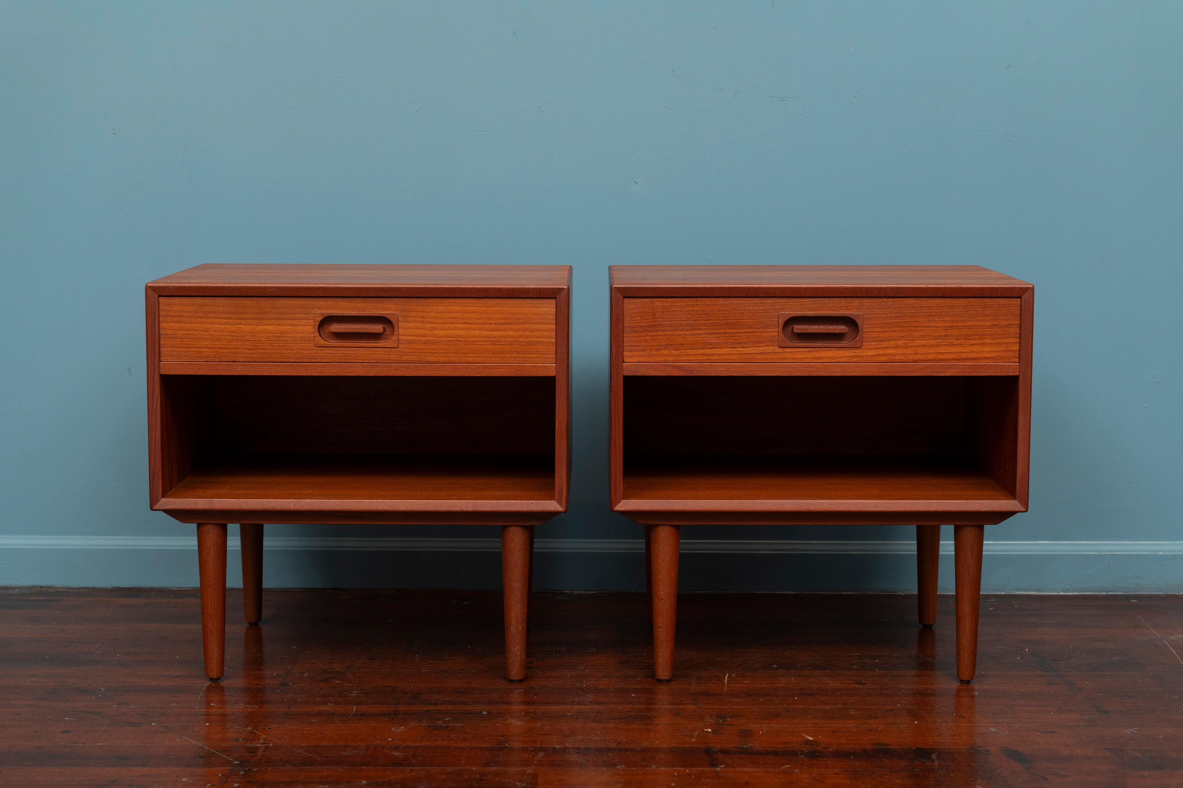 Scandinavian Modern Danish Nightstands by Johannes Andersen for Dyrlund For Sale