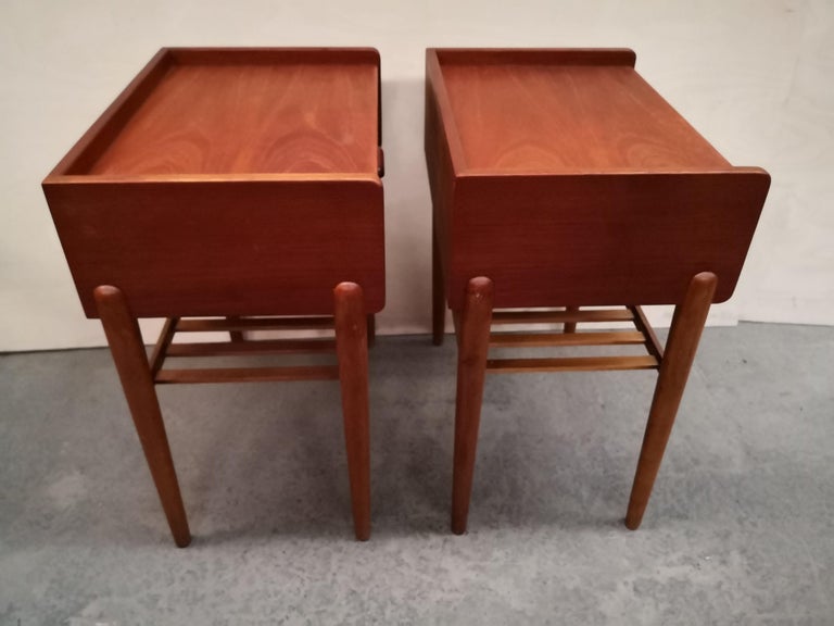 Mid-20th Century Danish Nightstands from Omann Jun, 1960´s Mid-Century Modern Bedside Tables