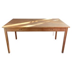 Danish Nordic Oak Desk in the Style of Hans J. Wegner