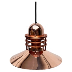 Lámpara colgante danesa Nyhavn de cobre Alfred Homann Ole V. Kjær Louis Poulsen