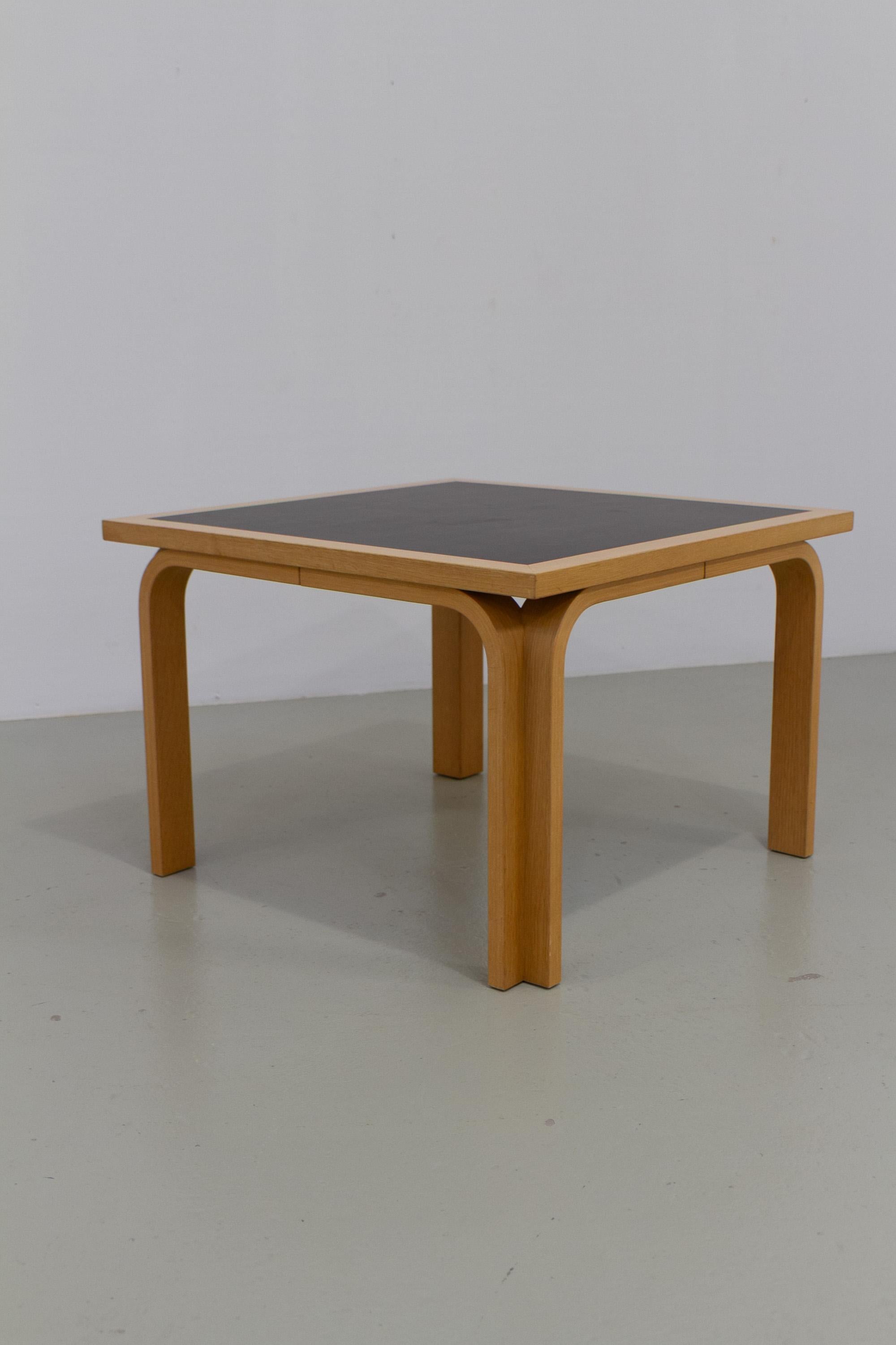 Danois Danish Oak and Black Botium Lounge Table by Magnus Olesen, 1970s. en vente
