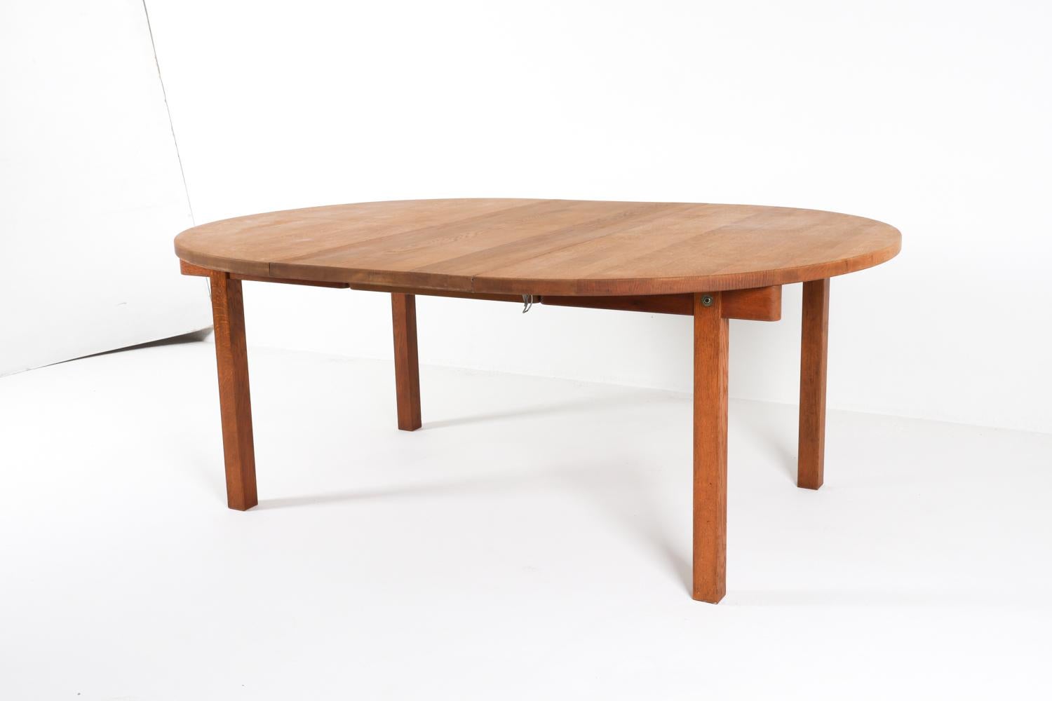 Dänischer Esstisch und Stühle aus Eiche und Leder von Kurt Ostervig, ca. 1960er Jahre (20. Jahrhundert) im Angebot