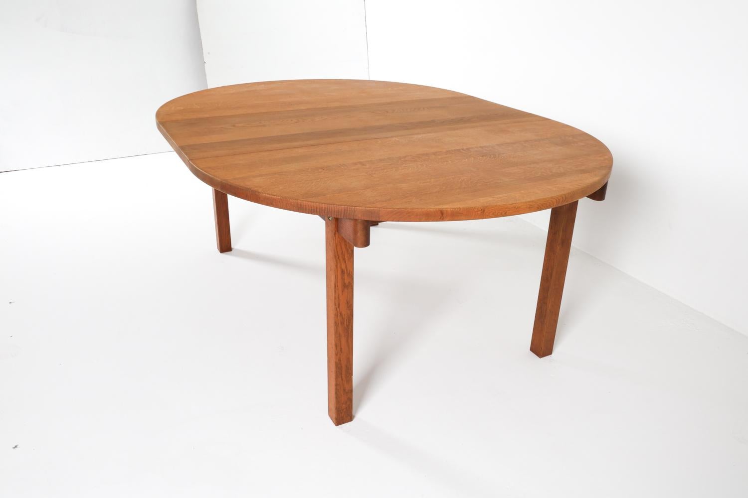 Dänischer Esstisch und Stühle aus Eiche und Leder von Kurt Ostervig, ca. 1960er Jahre im Angebot 2