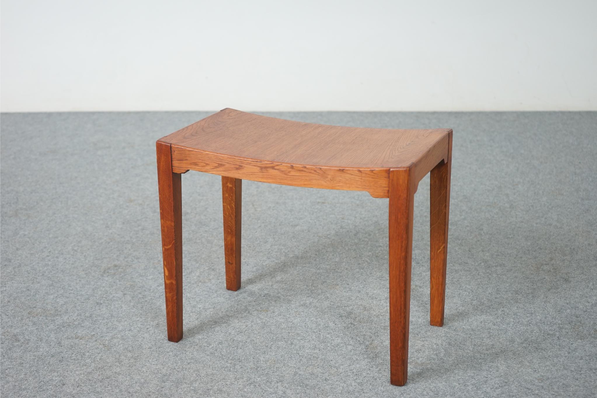 Danish Oak Arched Stool / Side Table 1