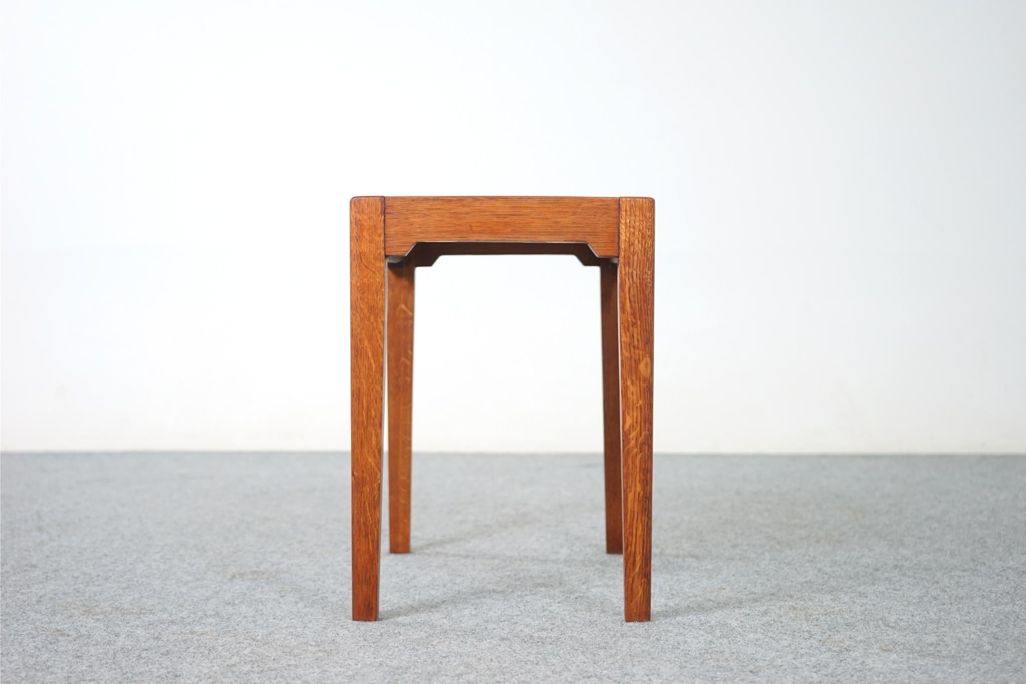 Danish Oak Arched Stool / Side Table 2