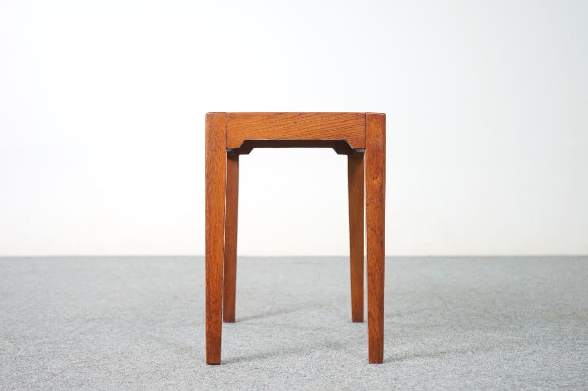 Danish Oak Arched Stool / Side Table 2