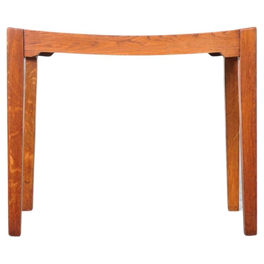 Danish Oak Arched Stool / Side Table