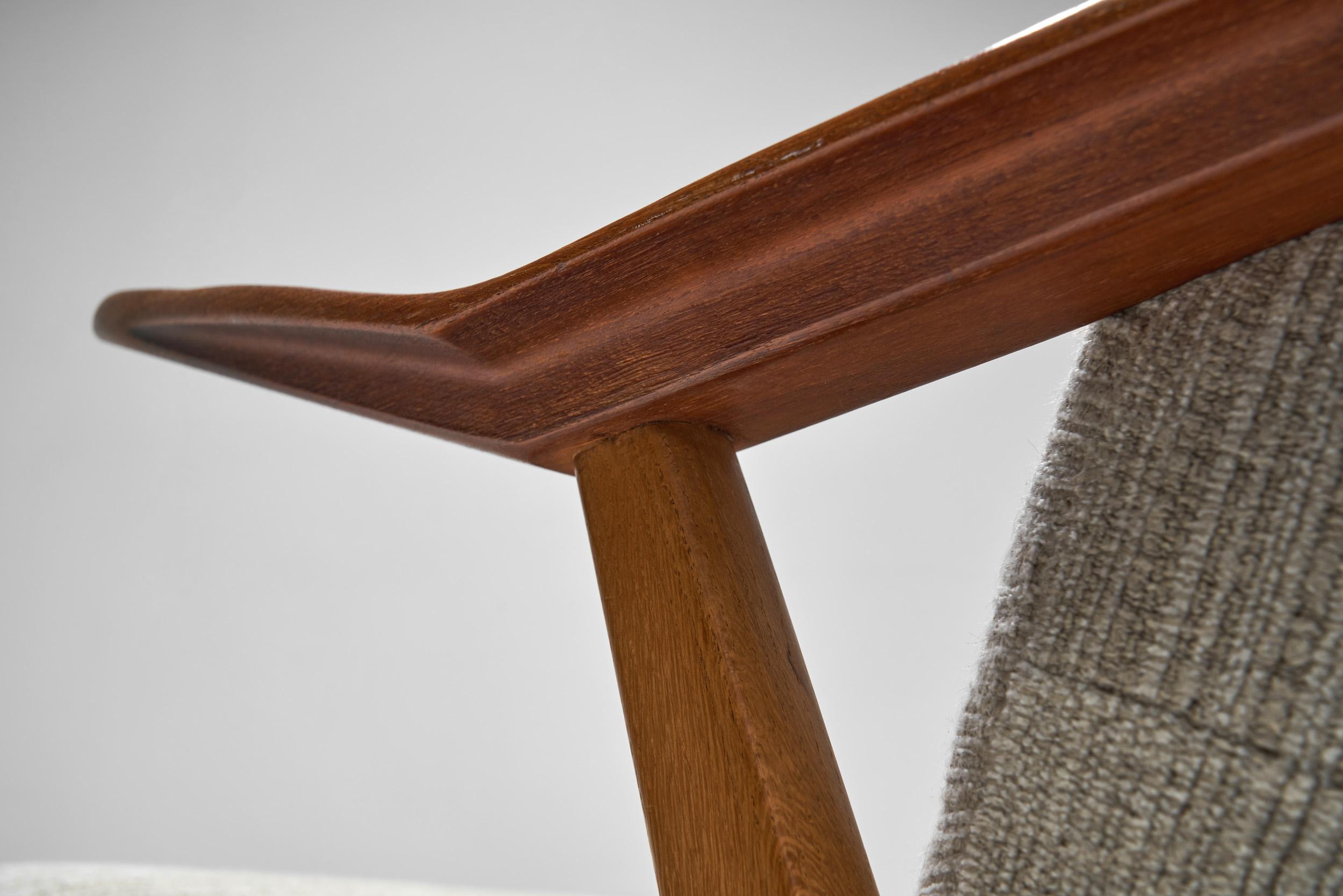Danish Oak Armchair by H. Brockmann Petersen for Komfort, Denmark ca 1960s For Sale 5