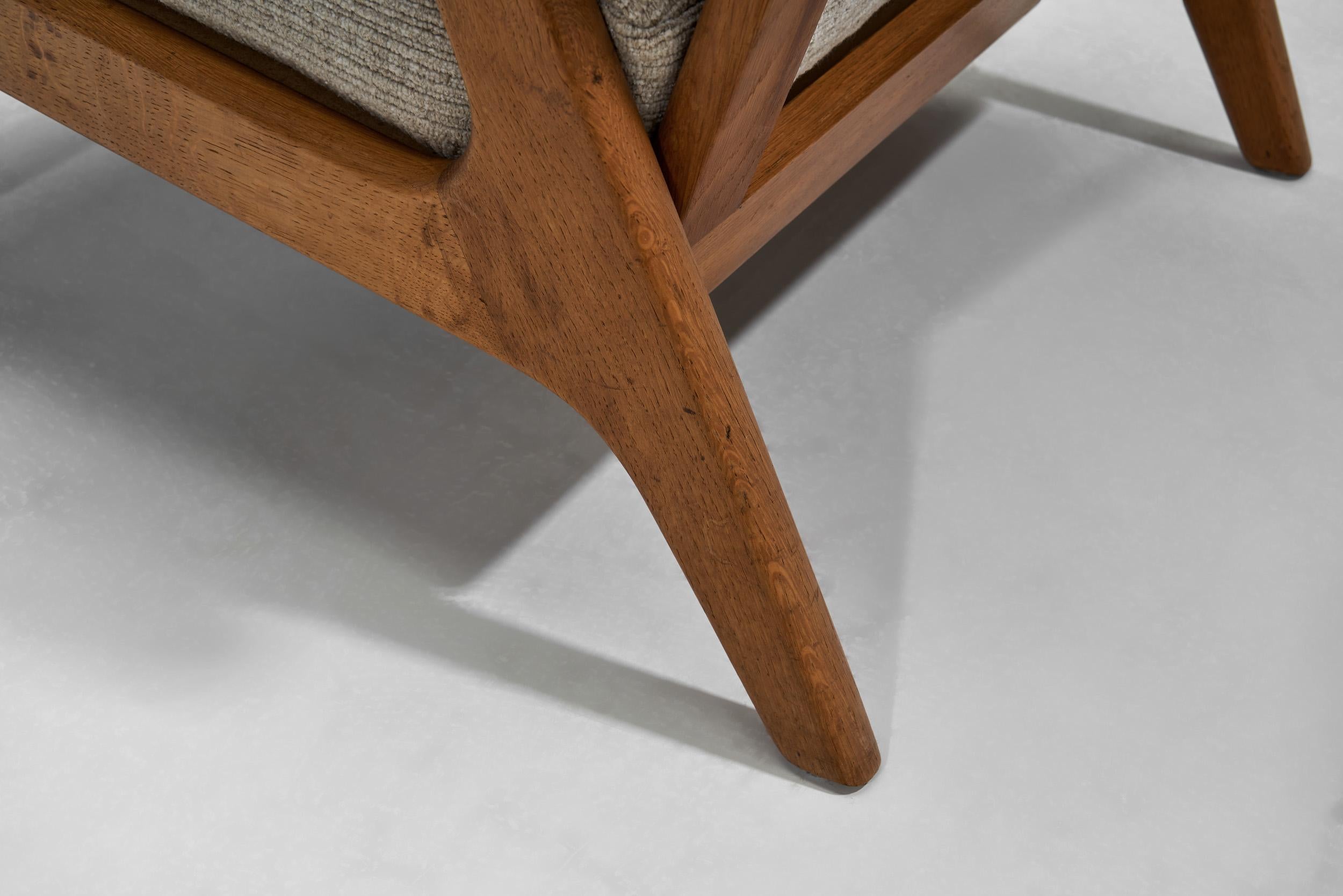 Danish Oak Armchair by H. Brockmann Petersen for Komfort, Denmark ca 1960s For Sale 11