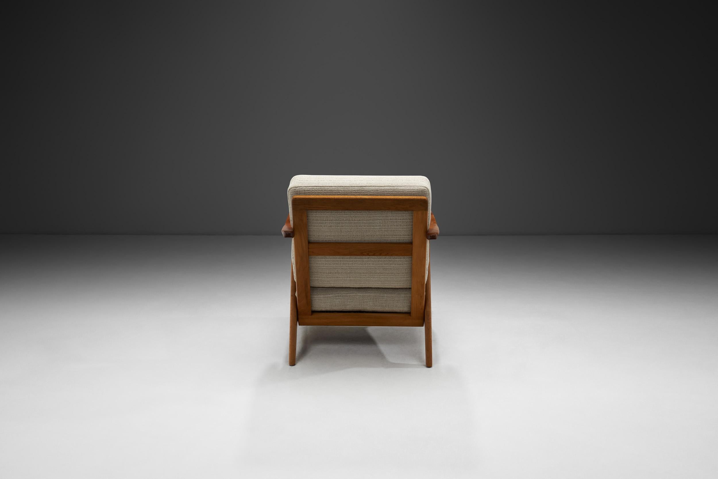 Sillón danés de roble de H. Brockmann-Petersen para Komfort, Dinamarca ca 1960s en Bueno estado para la venta en Utrecht, NL
