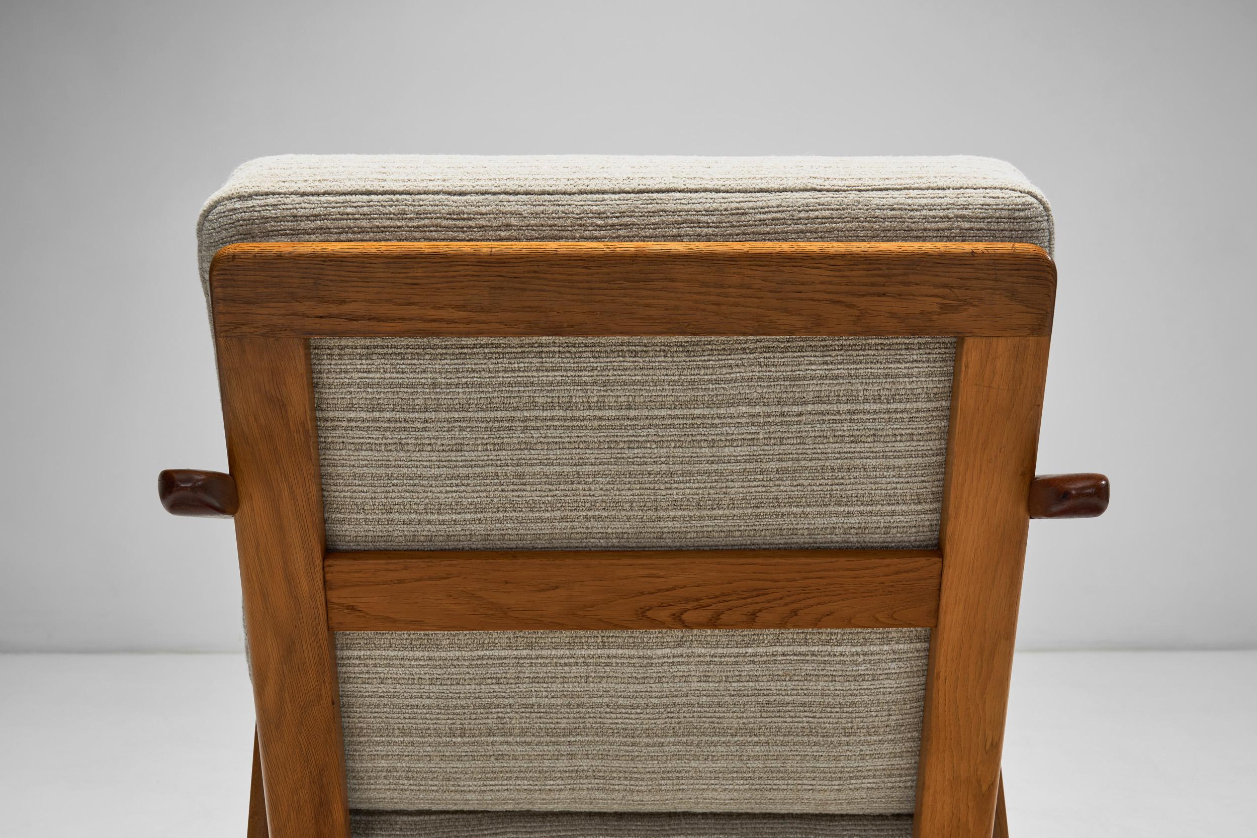 Danish Oak Armchair by H. Brockmann Petersen for Komfort, Denmark ca 1960s For Sale 2