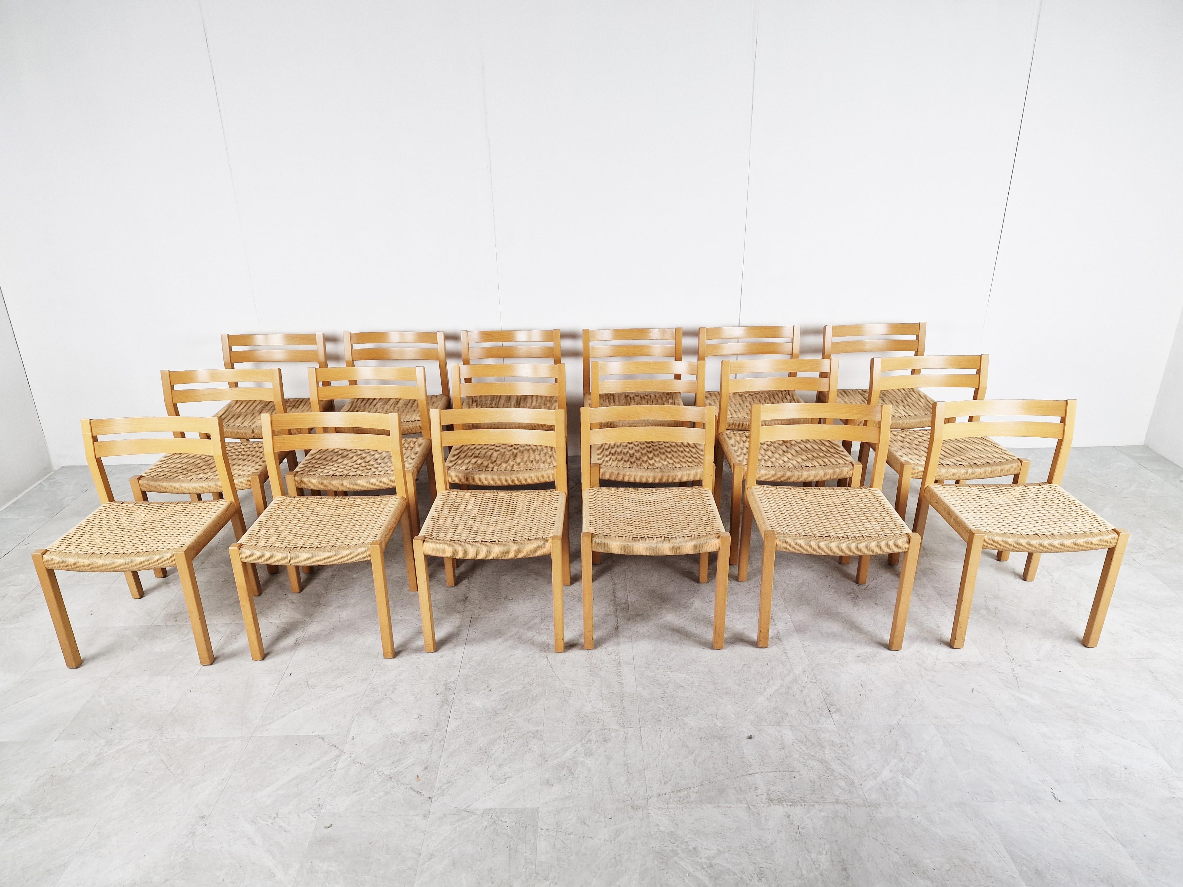 Scandinavian Modern Danish Oak Chairs by Niels Otto Møller for Møller Mobelfabrik, Set of 8
