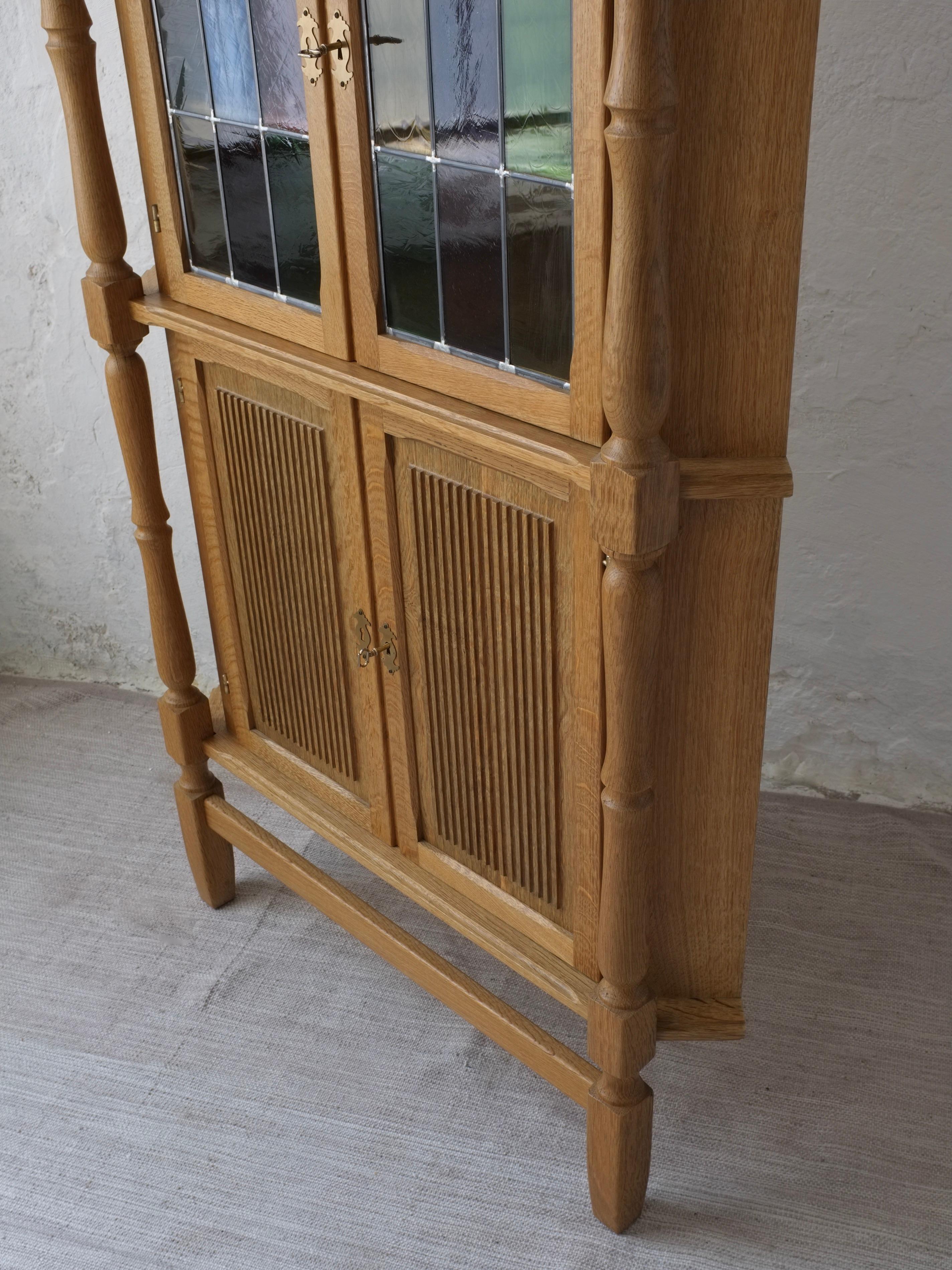Danish Oak Corner Cabinet by Henning Kjaernulf, 1950s In Good Condition In Rīga, LV