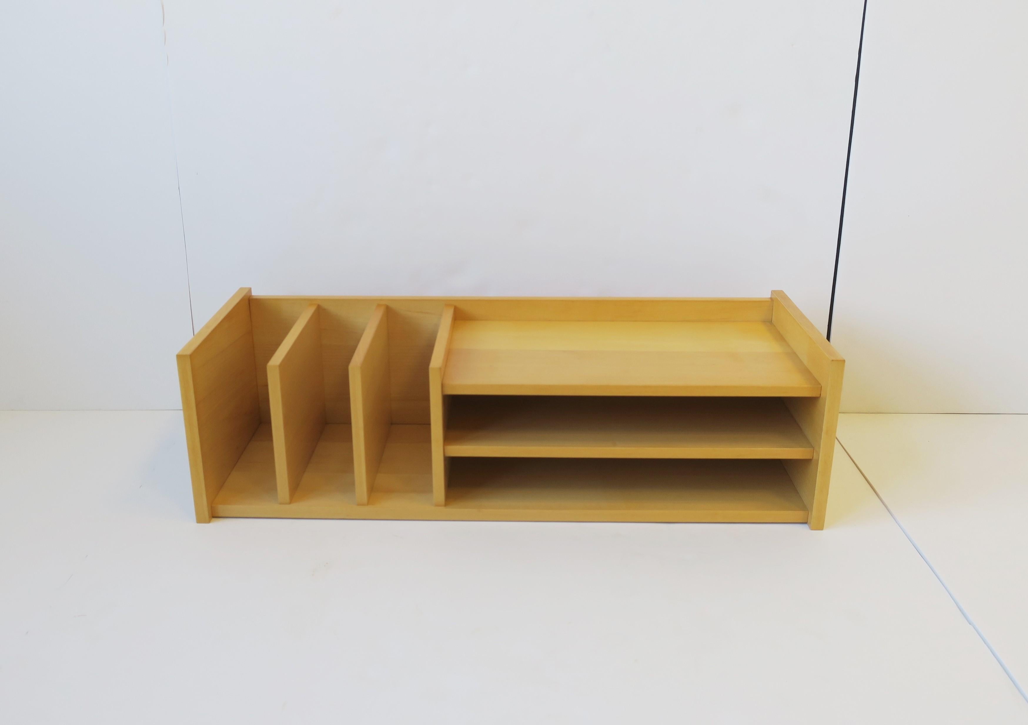 Danish Oak Desk Office Organizer with Shelves For Sale 4