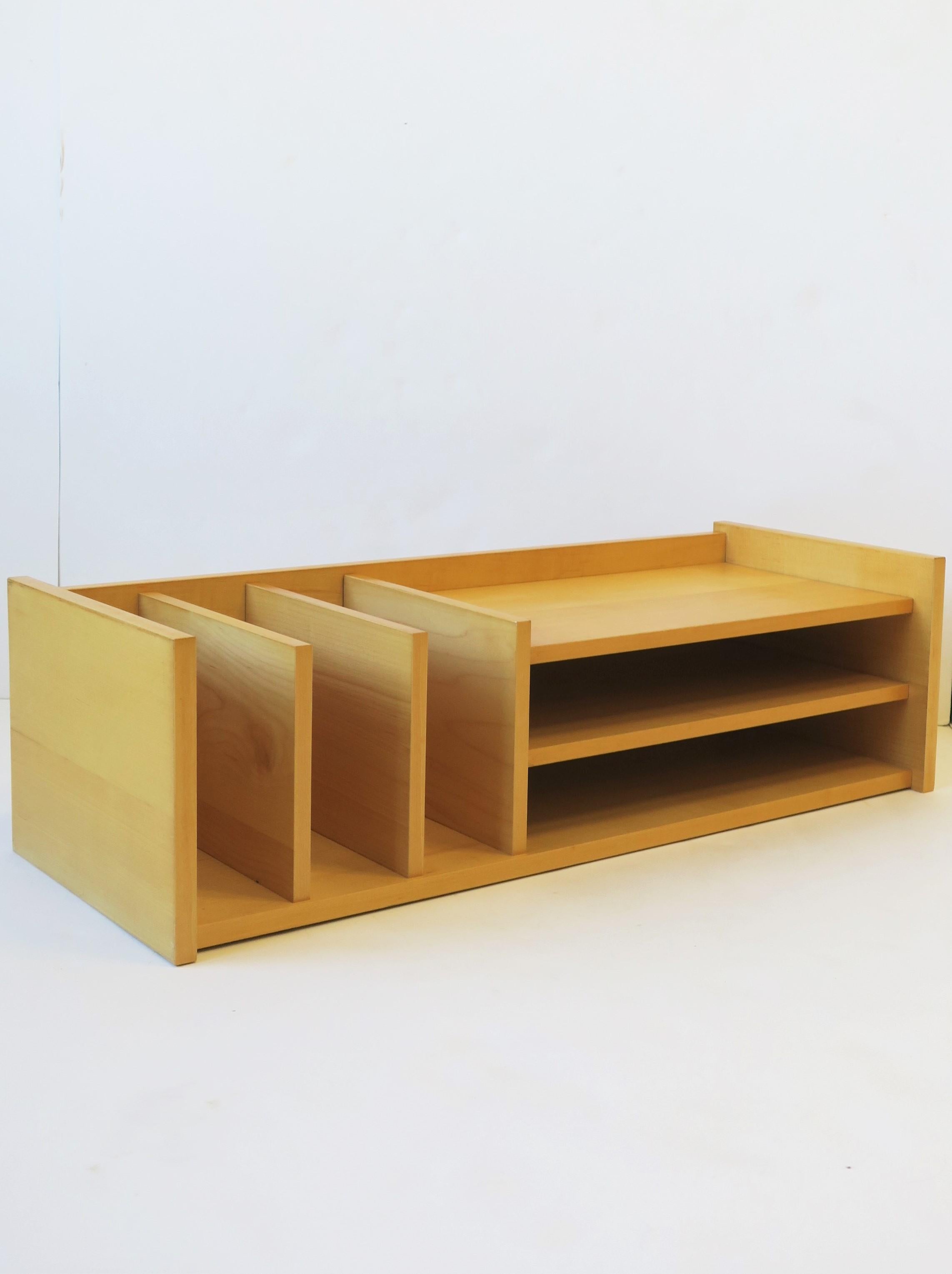 Danish Oak Desk Office Organizer with Shelves In Good Condition For Sale In New York, NY