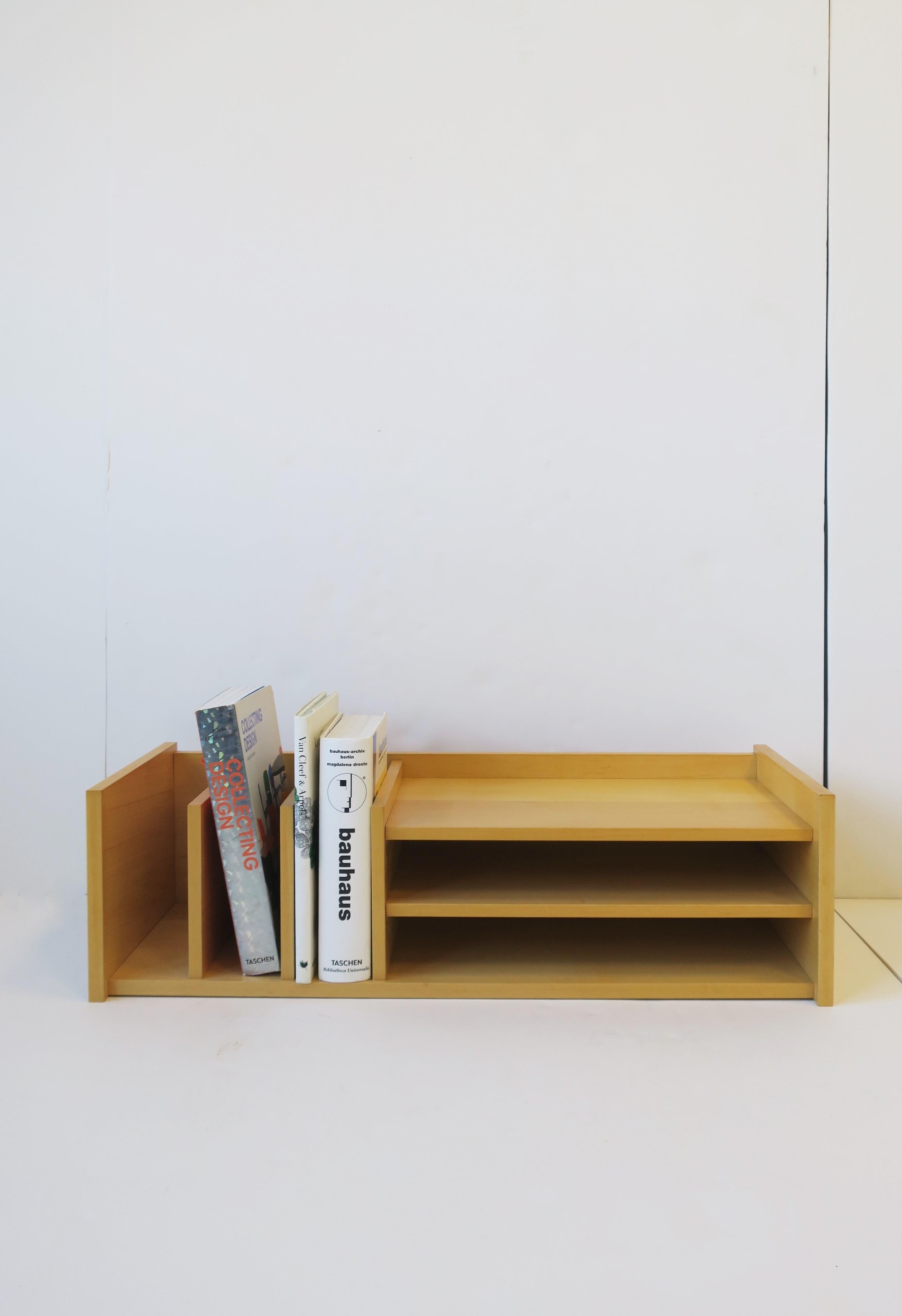 Danish Oak Desk Office Organizer with Shelves For Sale 2
