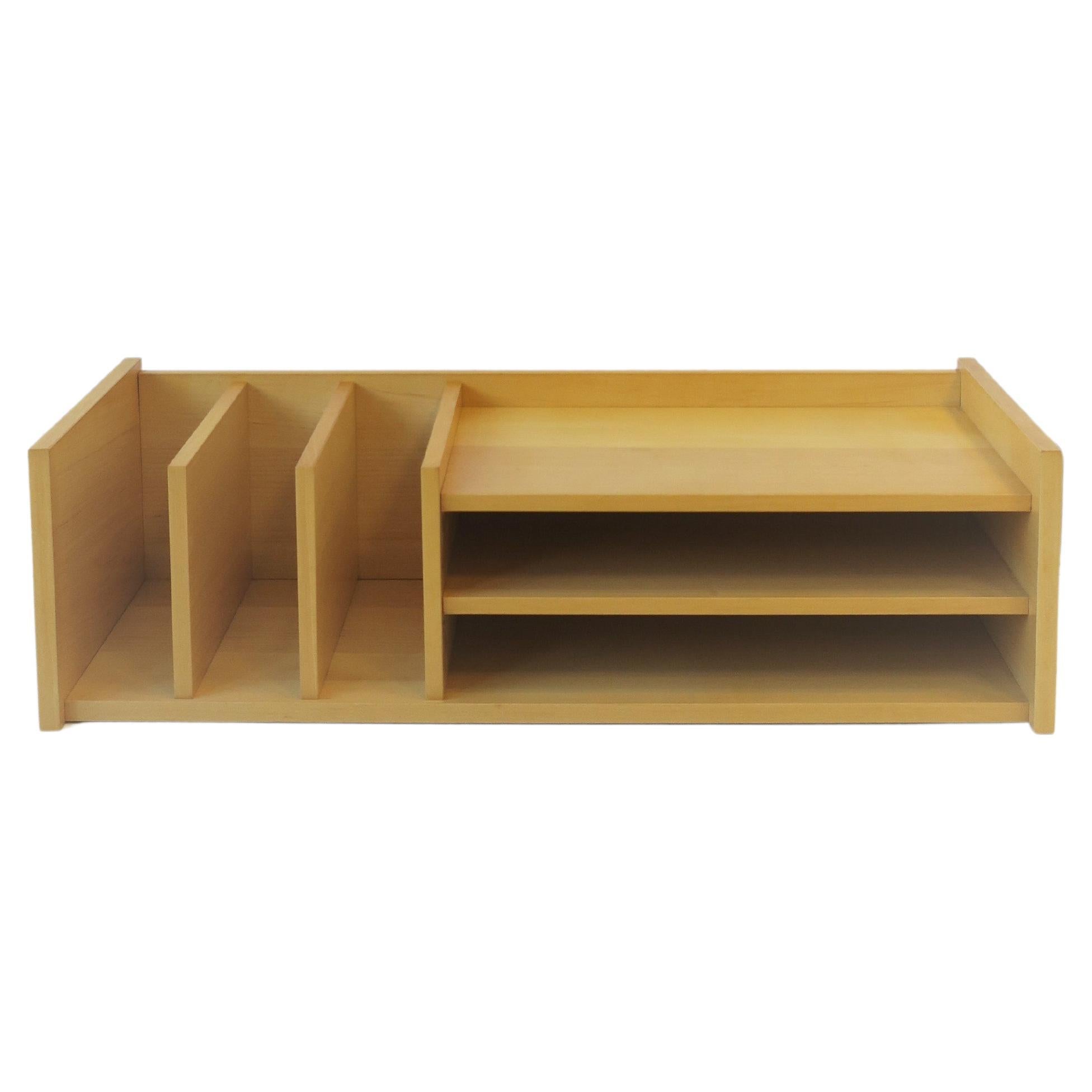 Danish Oak Desk Office Organizer with Shelves For Sale