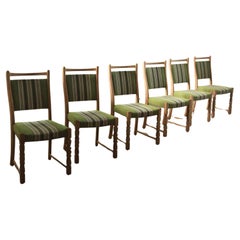 Vintage Danish Oak Dining Chairs attributed to Henning Kjærnulf, 1960s, Set of 6
