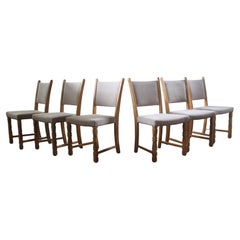 Chaises de salle à manger danoises en Oak style Henning Kjærnulf, 1960s