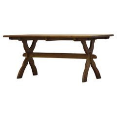 Danish Oak Dining Farmhouse Table style of Henning Kjaernulf