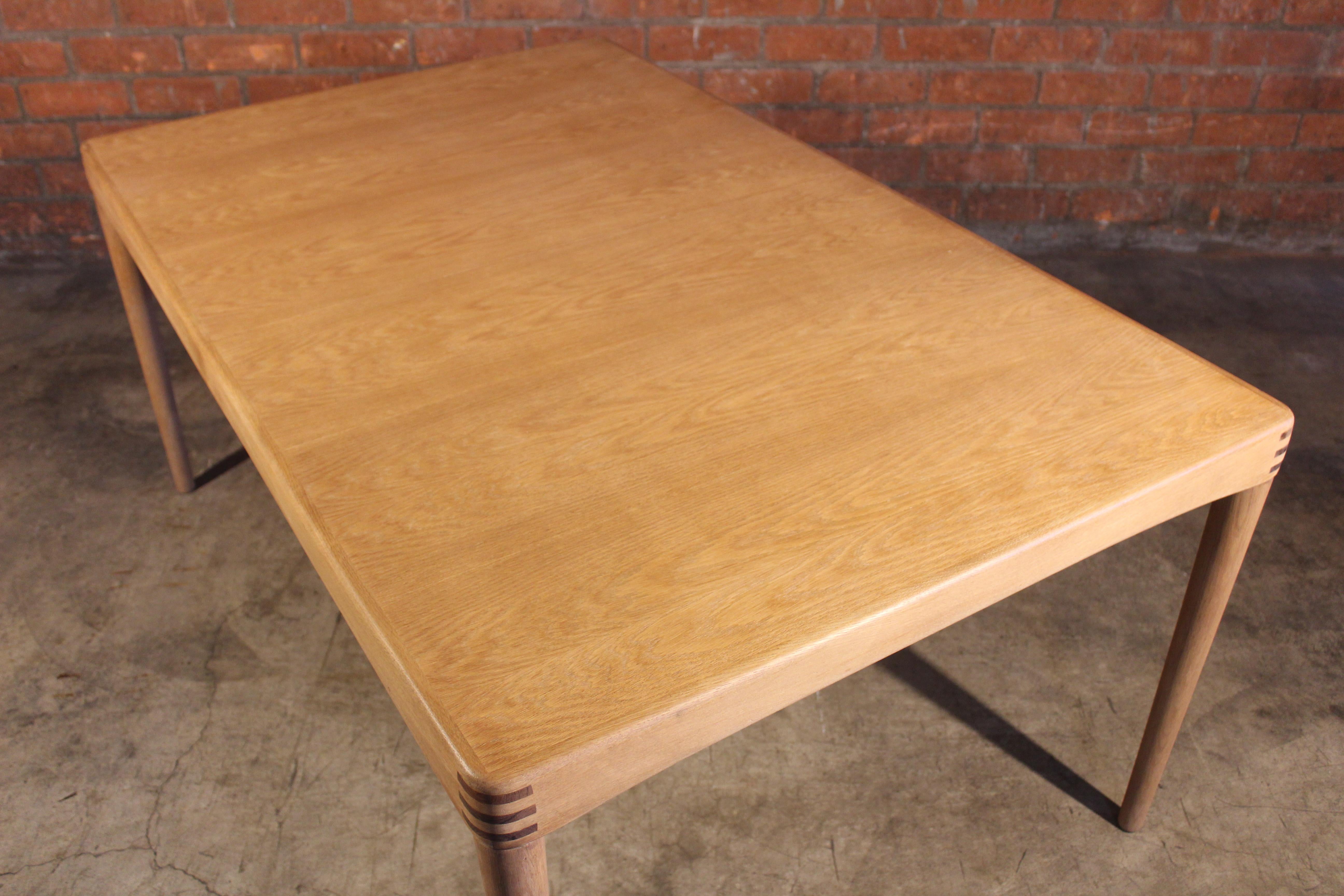 Danish Oak Dining Table by H.W Klein for Bramin, 1960s 9
