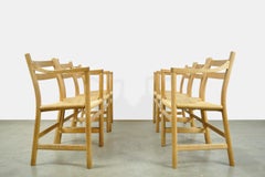 Danish oak diningchairs , CH46, by Hans J. wegner for Carl Hansen & Son, 1970s