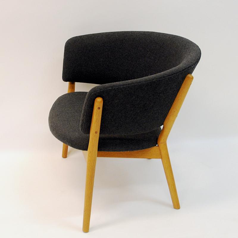 Wool Danish Oak Easy Chair Mod ND83 by Nanna Ditzel, Denmark, 1950's