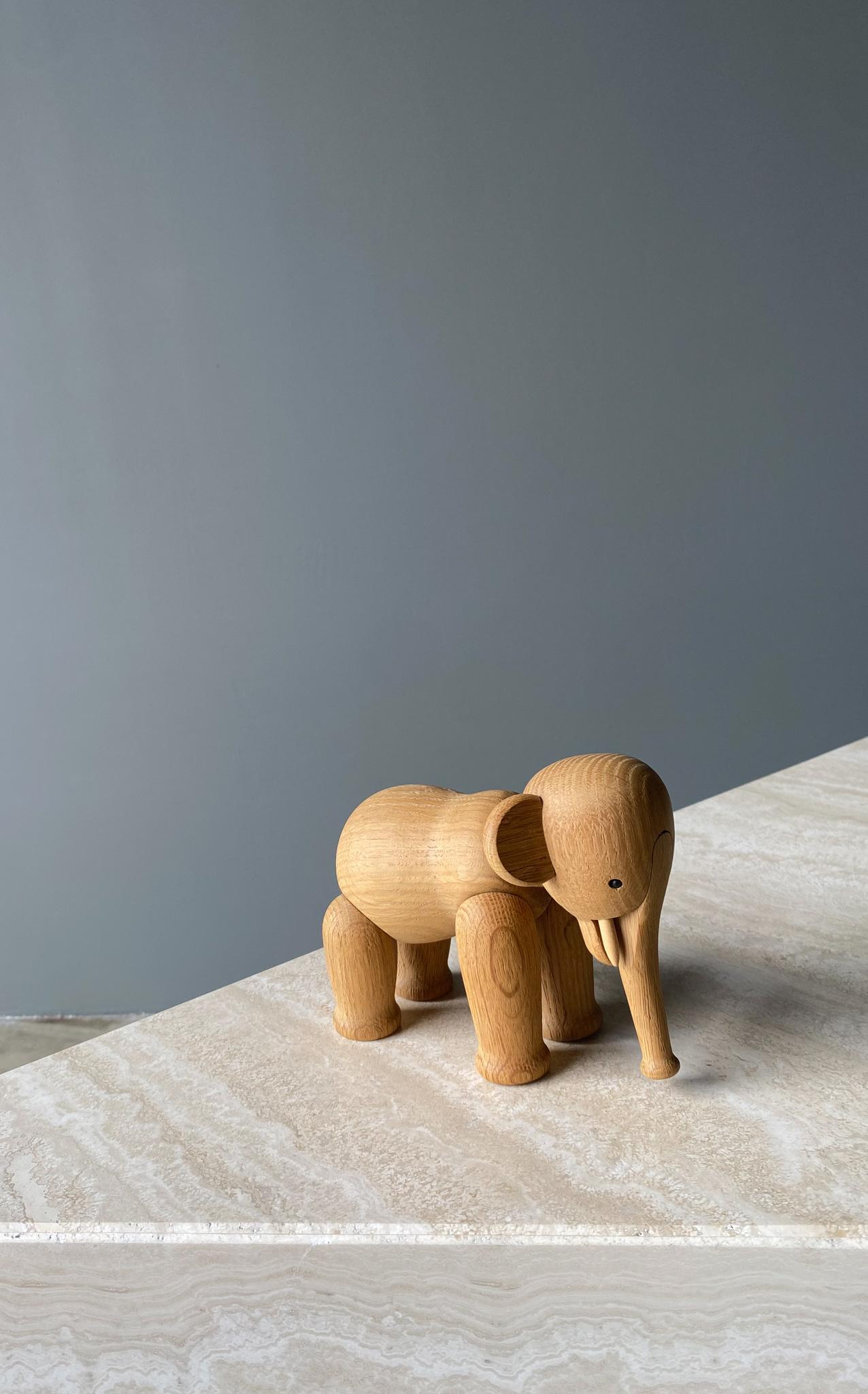 Danish Oak Elephant by Kay Bojensen  For Sale 9