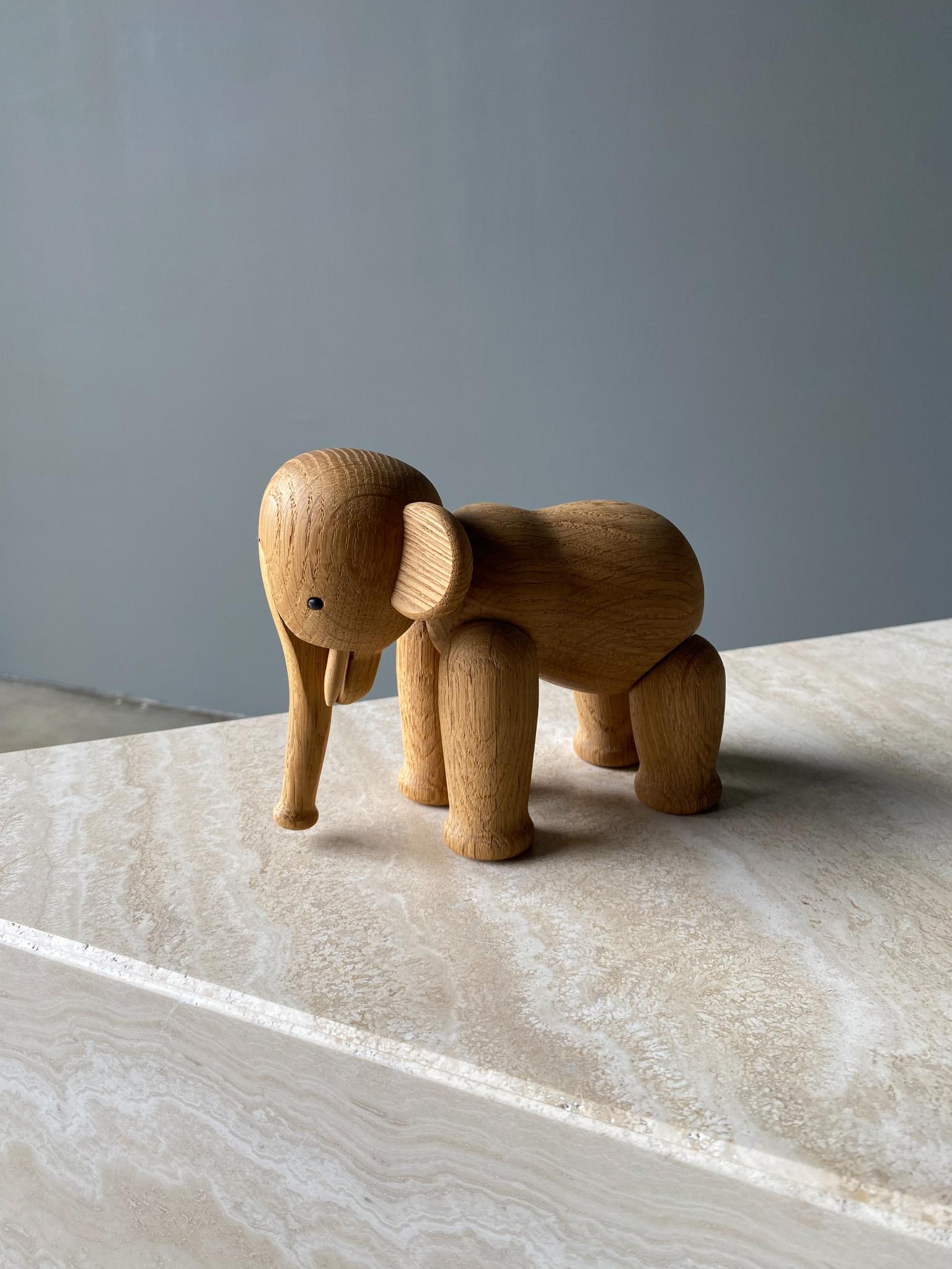 Post-Modern Danish Oak Elephant by Kay Bojensen  For Sale