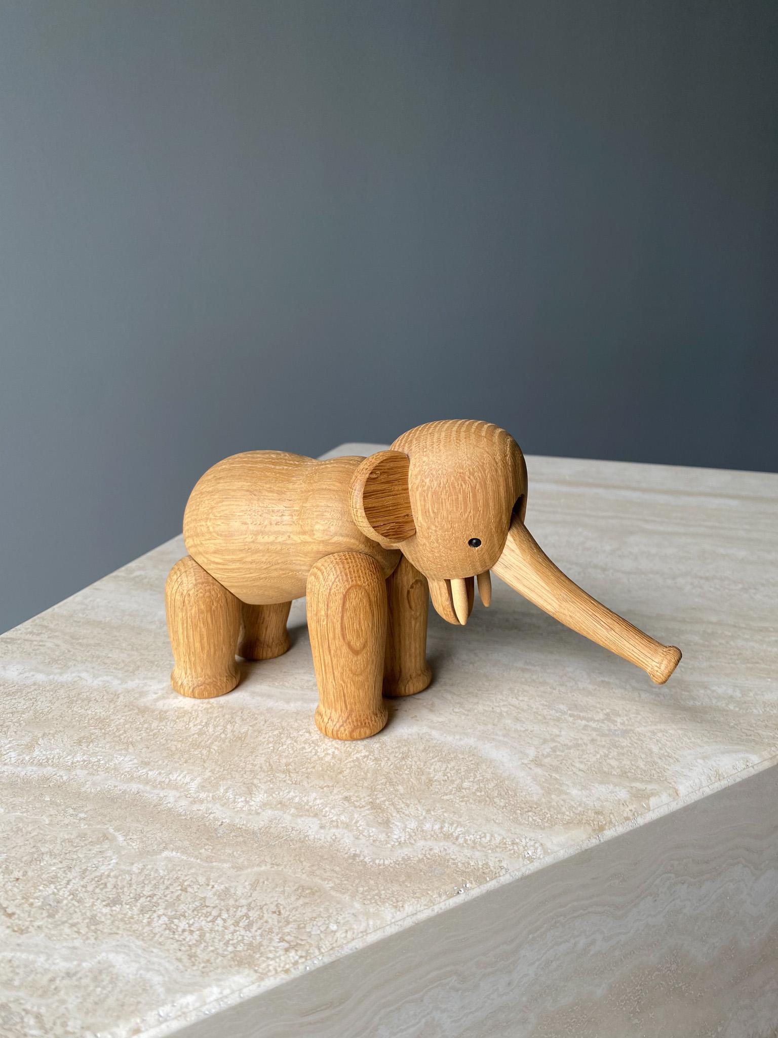 Woodwork Danish Oak Elephant by Kay Bojensen  For Sale