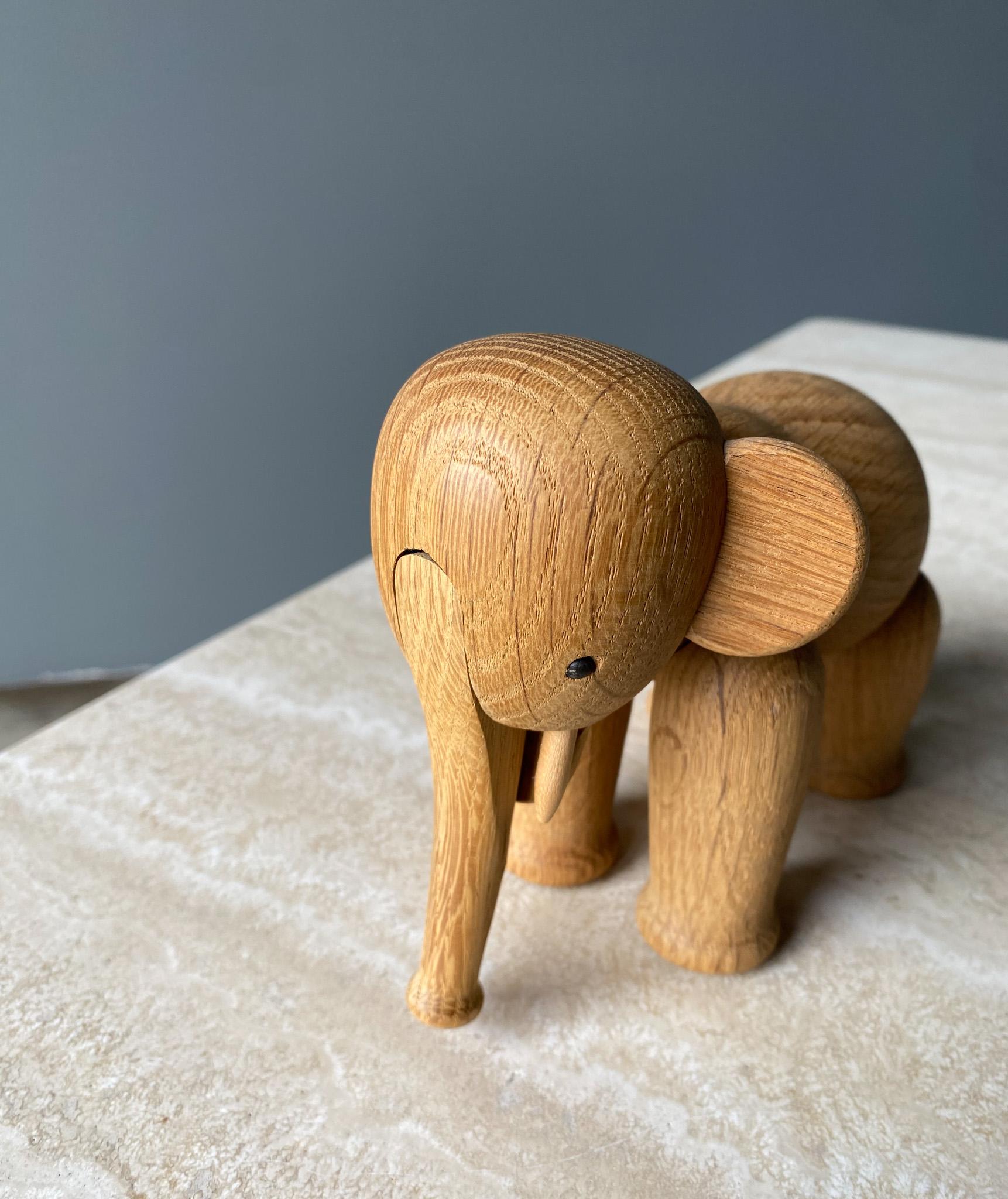 Danish Oak Elephant by Kay Bojensen  For Sale 1