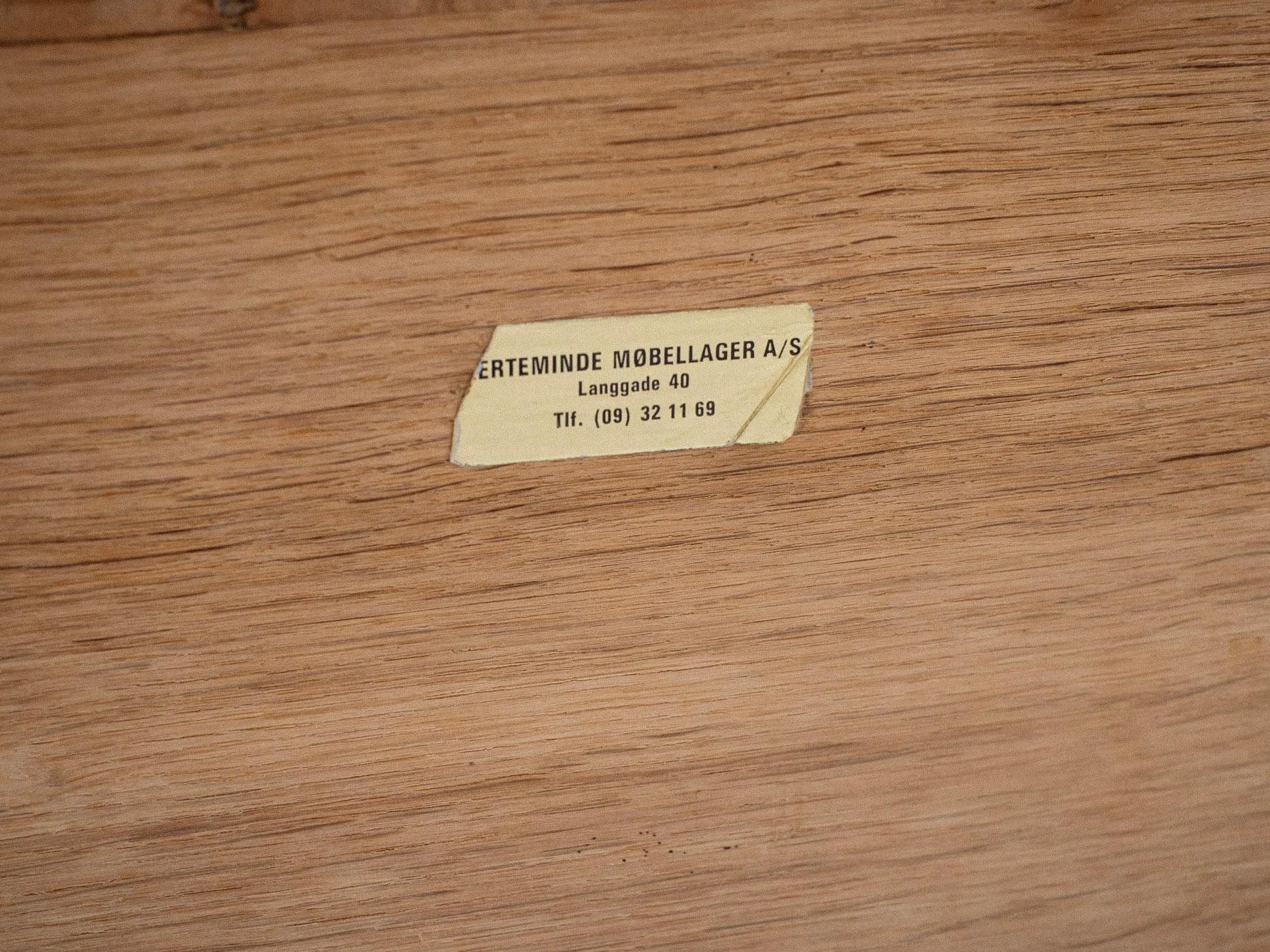 Danish Oak Farmhouse Trestle Dining Table Attributed to Henning Kjaernulf 4