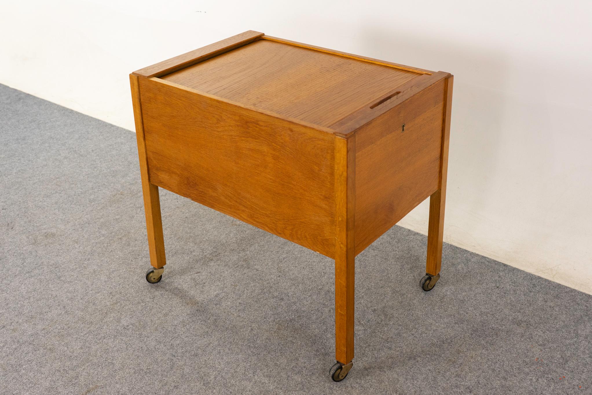 Danish Oak File Cabinet For Sale 5