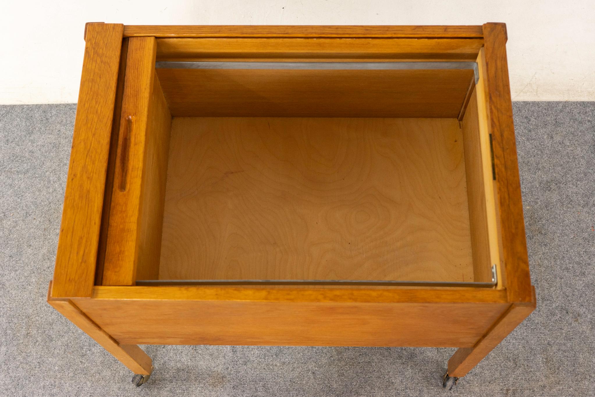 Mid-20th Century Danish Oak File Cabinet For Sale