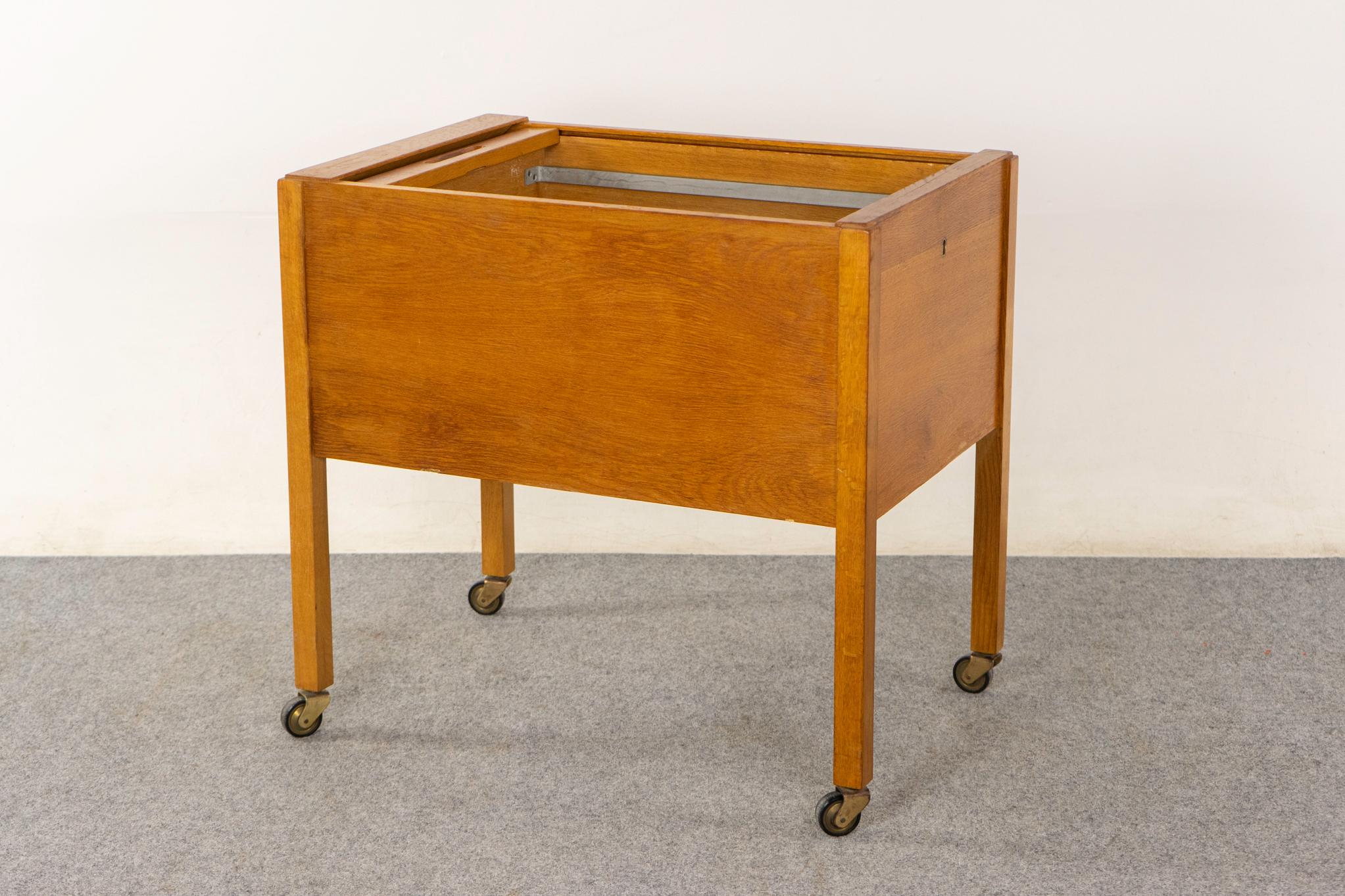 Danish Oak File Cabinet For Sale 1