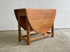 Danish Oak Gateleg Drop-Leaf Dining Table, Attr. Ansager Møbler, Denmark, 1970s