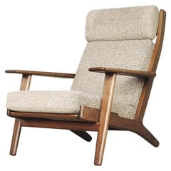 Vintage Danish Oak GE 290 Armchair by Hans J. Wegner for GETAMA, 1960s