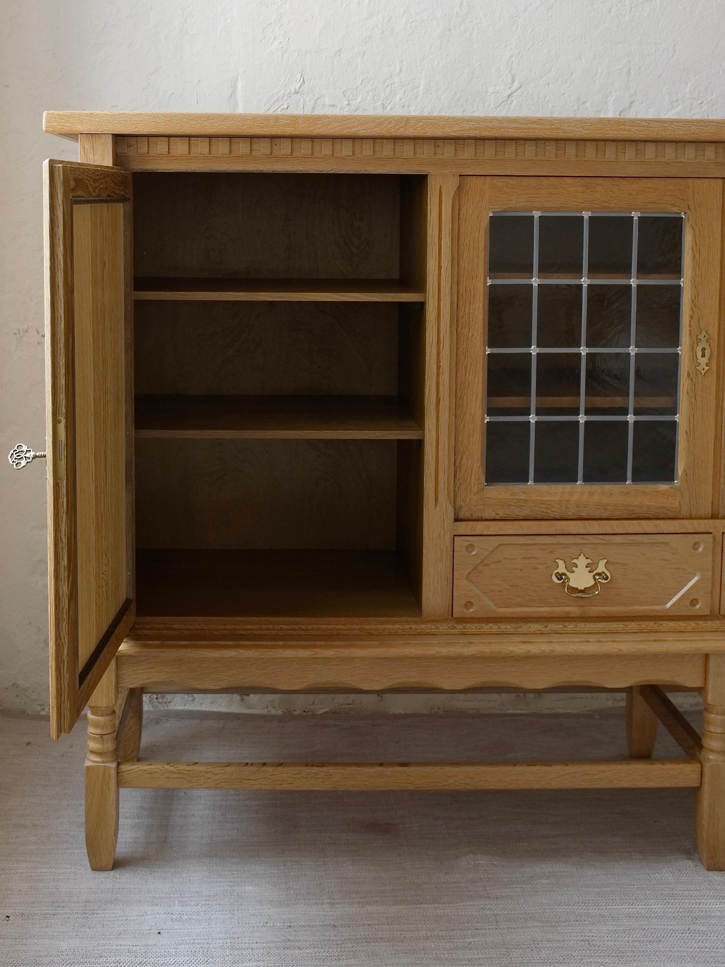 Danish Oak High Sideboard by Henning Kjaernulf, 1950s 5