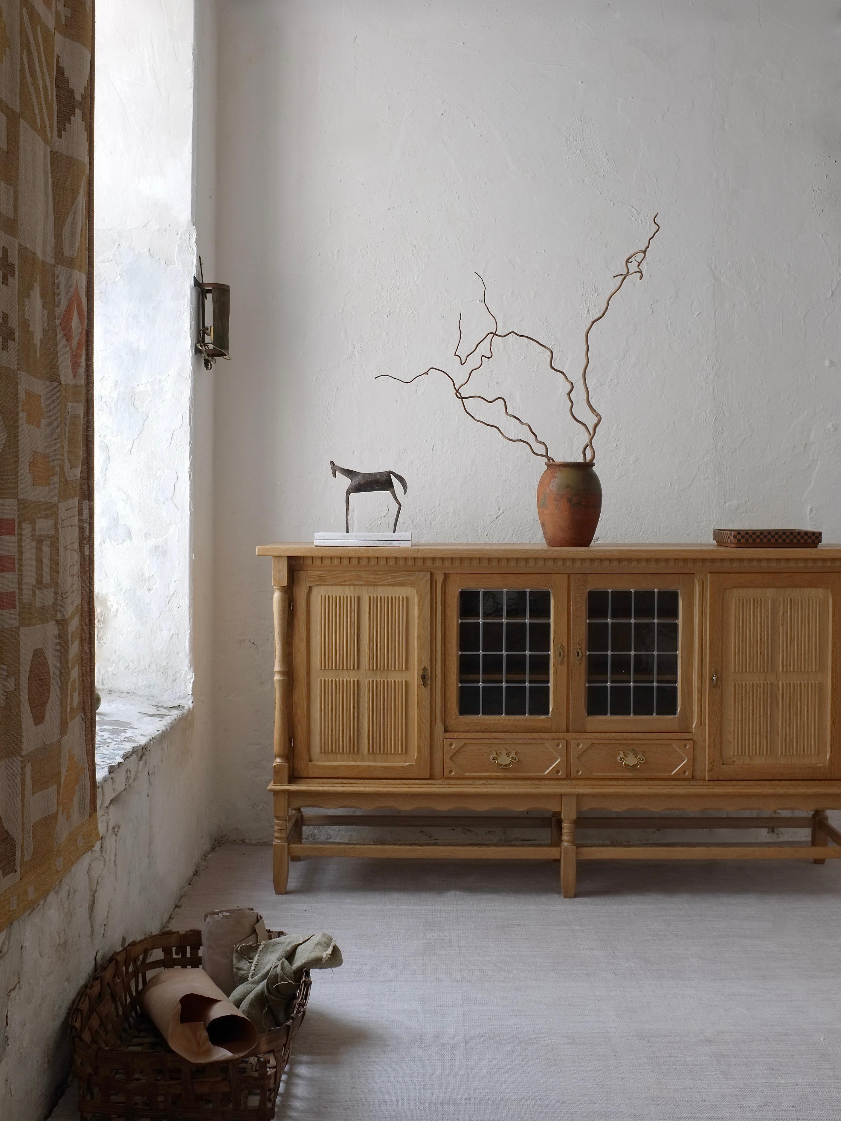 Danish Oak High Sideboard by Henning Kjaernulf, 1950s 6