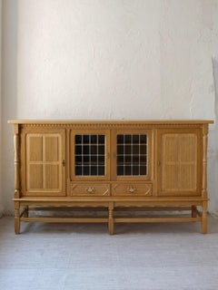 Danish Oak High Sideboard by Henning Kjaernulf, 1950s